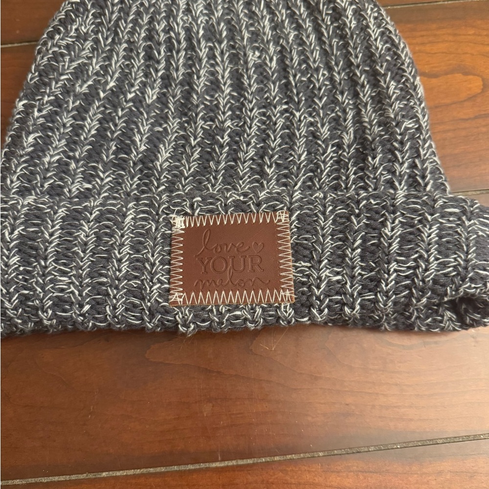 Love Your Melon Cuffed Knit Beanie with Pom - Picture 2 of 5